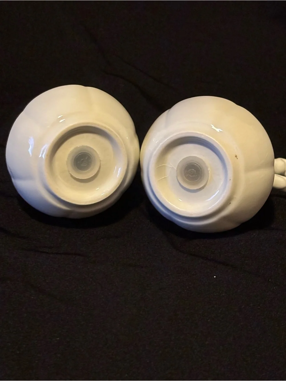 Vintage All White Meakin Salt & Pepper Shakers.